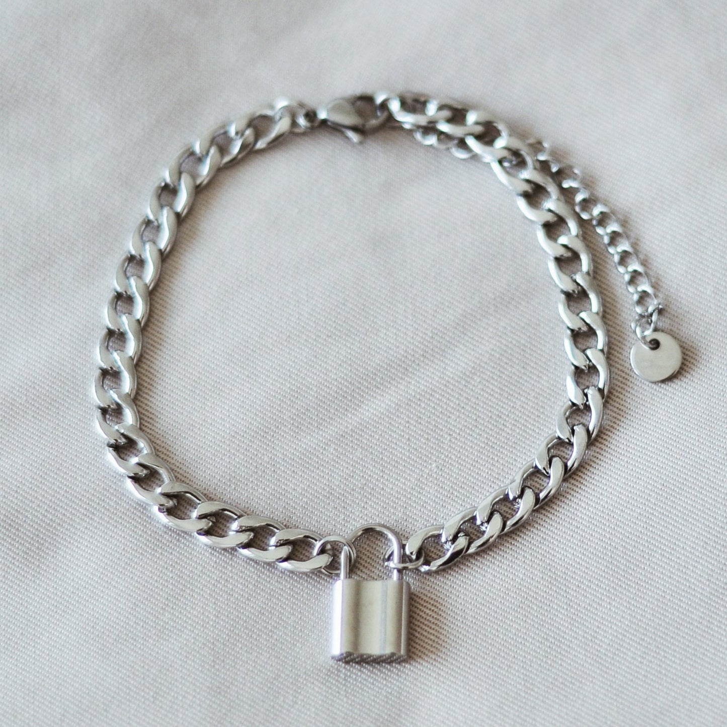 pulseira prateada aço inox my golden girl joalheria bijuteria