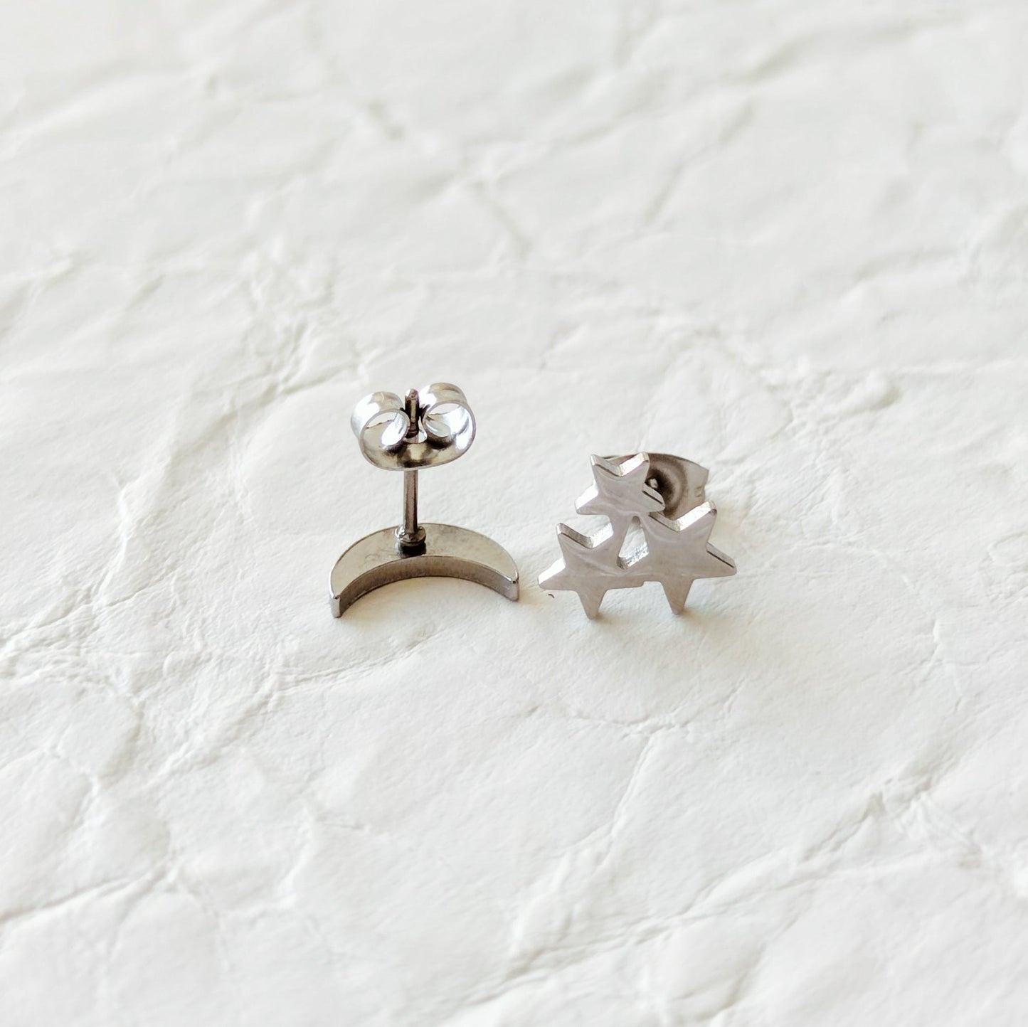Brincos studs Moon&Stars