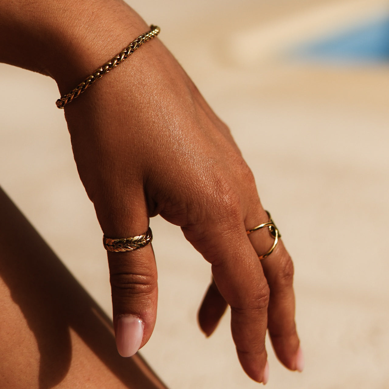 pulseira dourada aço inox my golden girl joalheria bijuteria