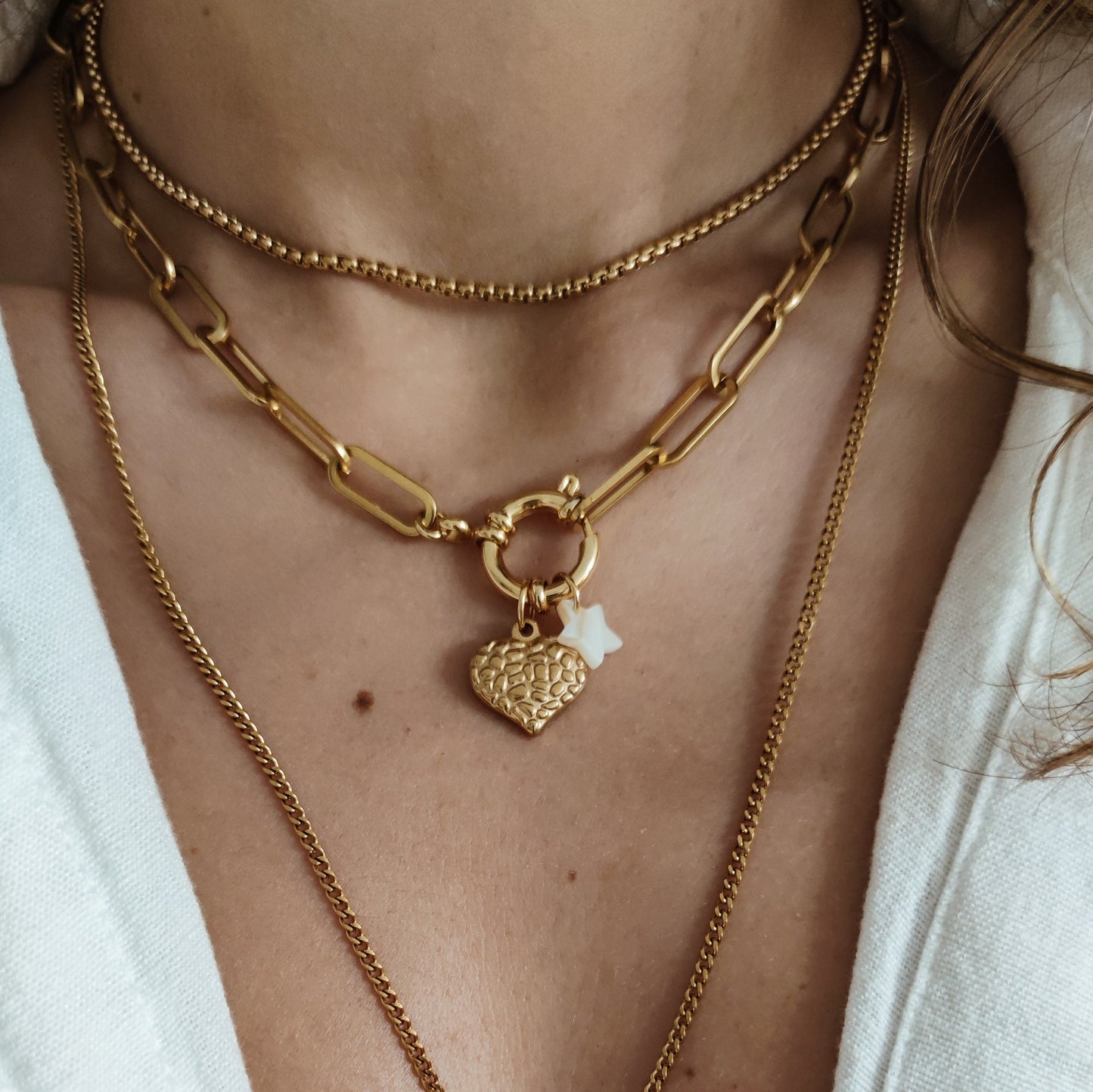 colar dourado aço inox my golden girl joalheria bijuteria