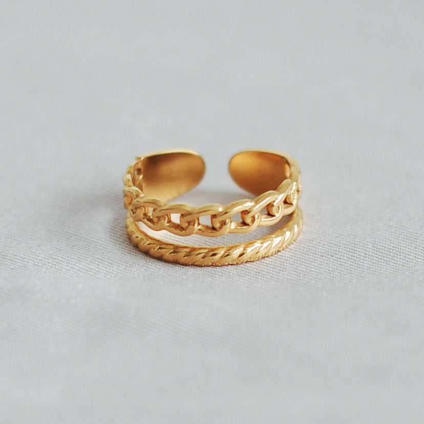 anéis bonitos, diferentes, originais, my golden girl, aço inoxidável