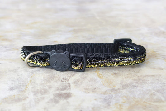 Coleira Shiny Black&Gold Mini