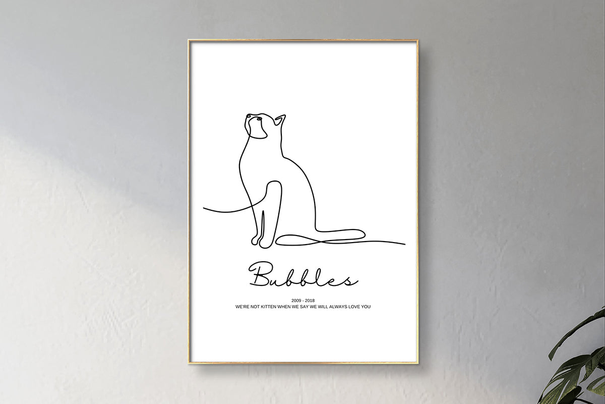 Quadro CatLine | Memorial gato