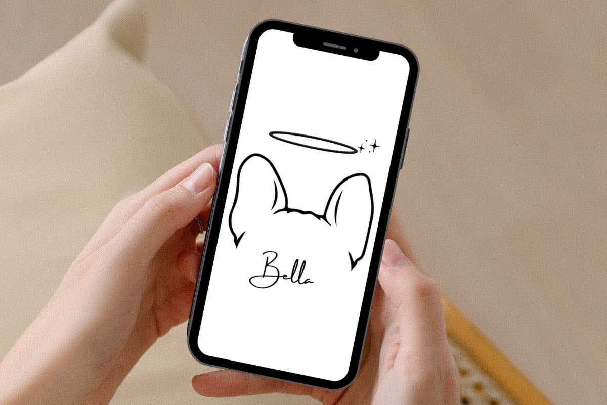 Quadro ilustração orelhas | Memorial cão