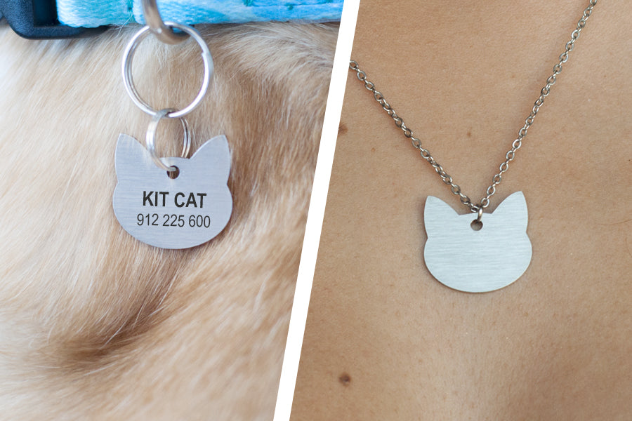 Com a medalha e colar Kitty, garante a segurança do seu animal de estimação e ganha um acessório que a liga ao seu gato. Personalize com nome e número e escolha como gravar a placa. Gravação a laser garante durabilidade eterna. Chapa anti-ferrugem resistente e anti-oxidável. Feito em Portugal com aço inox escovado.