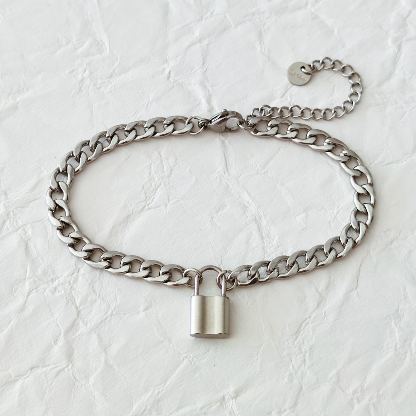 pulseira prateada aço inox my golden girl joalheria bijuteria