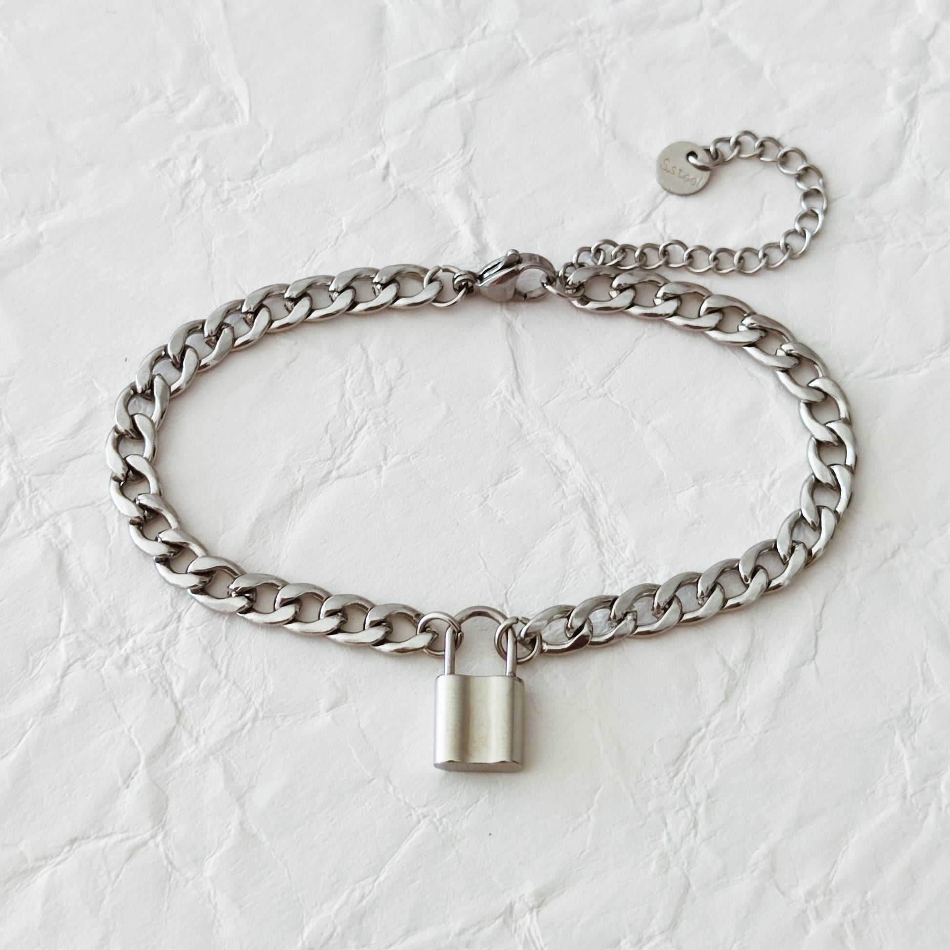 pulseira prateada aço inox my golden girl joalheria bijuteria