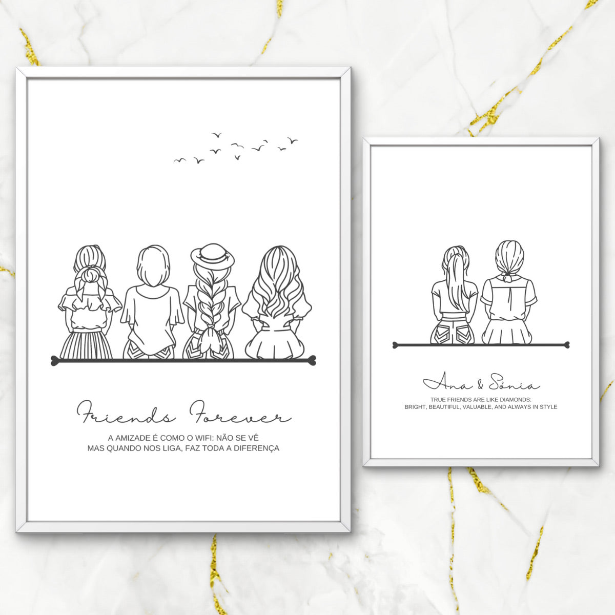 Quadro Amigas | Personalizado