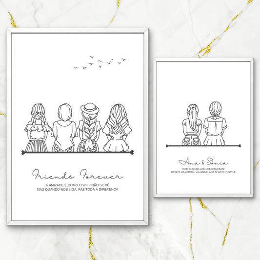 Quadro Amigas | Personalizado